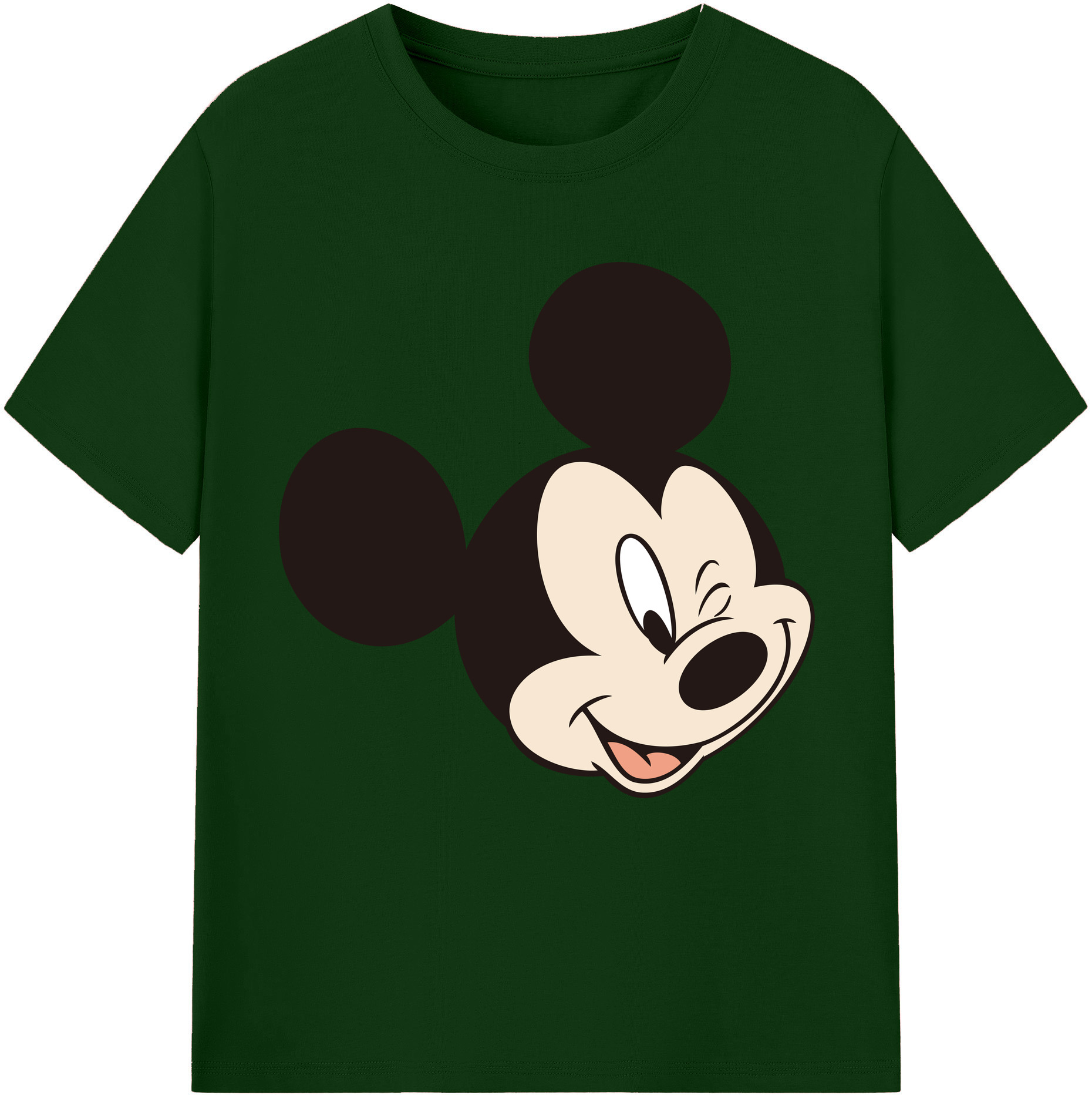 （画像用） ミッキーマウス Mickey Mouse 綿100％半袖Tシャツ（フロントプリント）